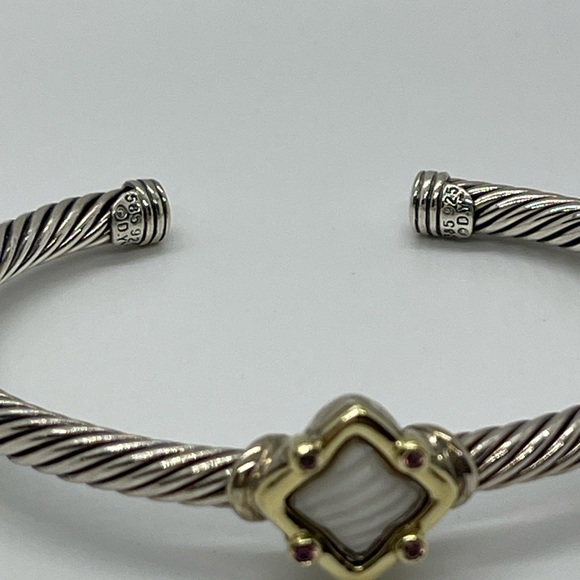 David Yurman Vintage Quatrefoil 5mm bracelet with gold - Picture 6 of 9